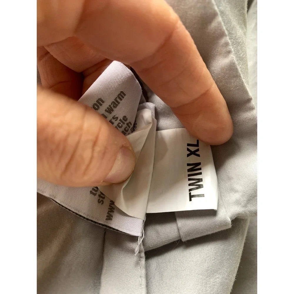 Threadmill home linen  cotton solid light gray sheet set size twin X-LARGE‎